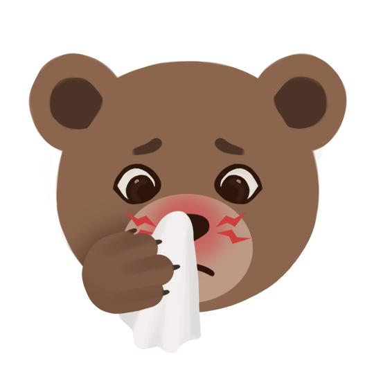 Nasal congestion illustration