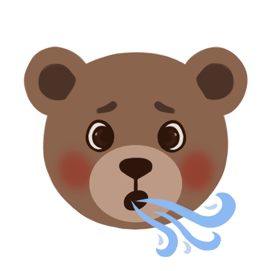 Rapid breathing illustration